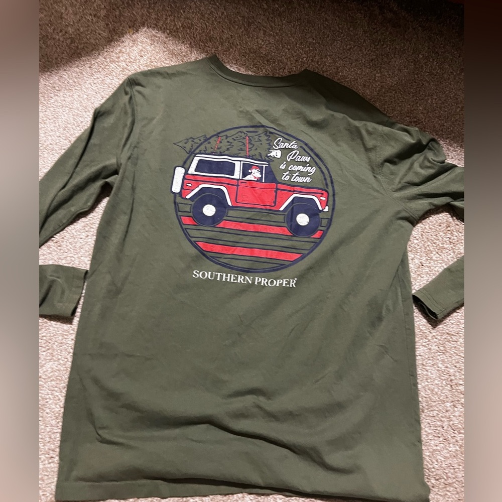 Green Southern Proper ls tee. Size medium